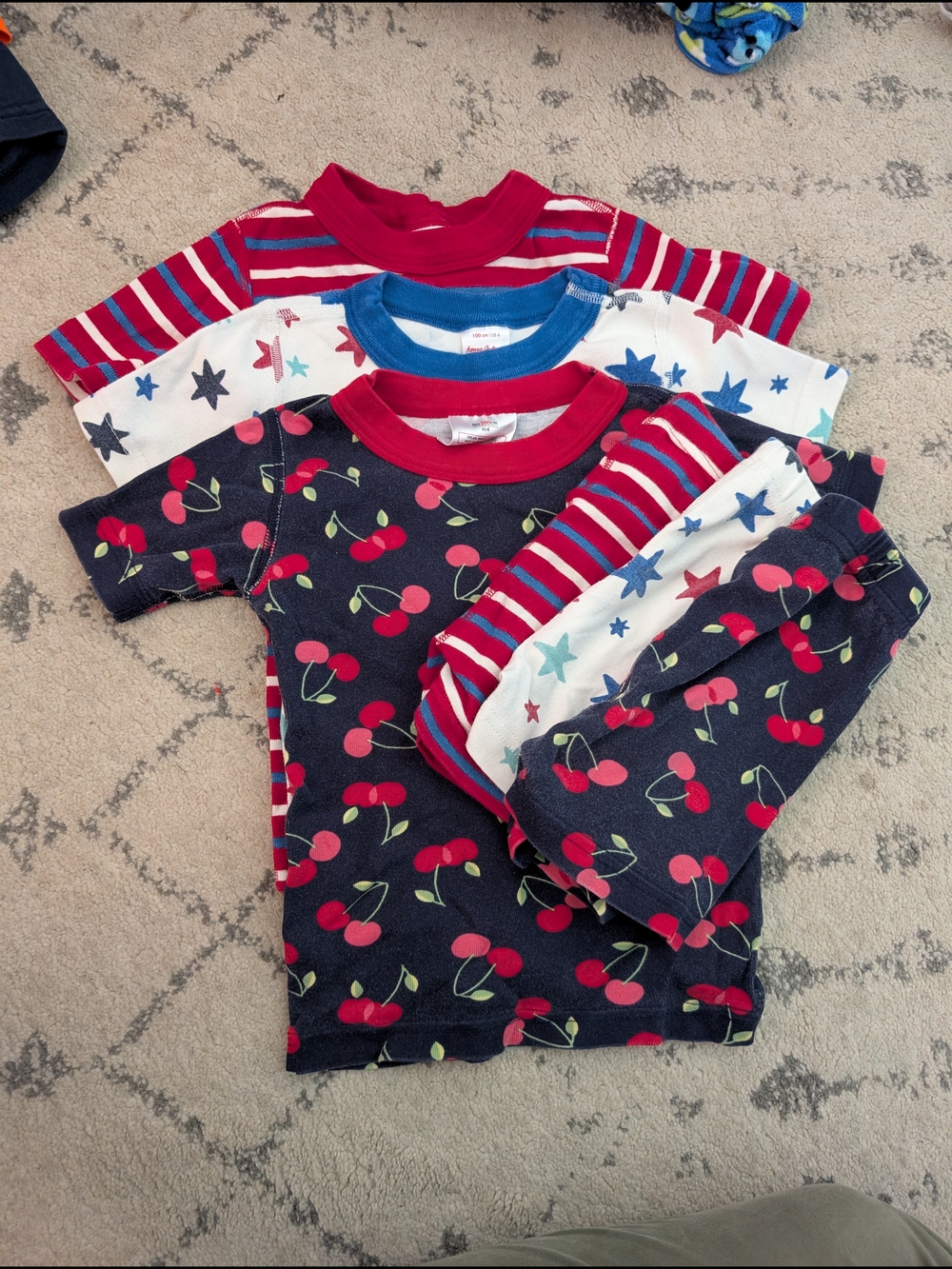 Hanna Andersson Summer Pajamas, 3 Sets, 4T